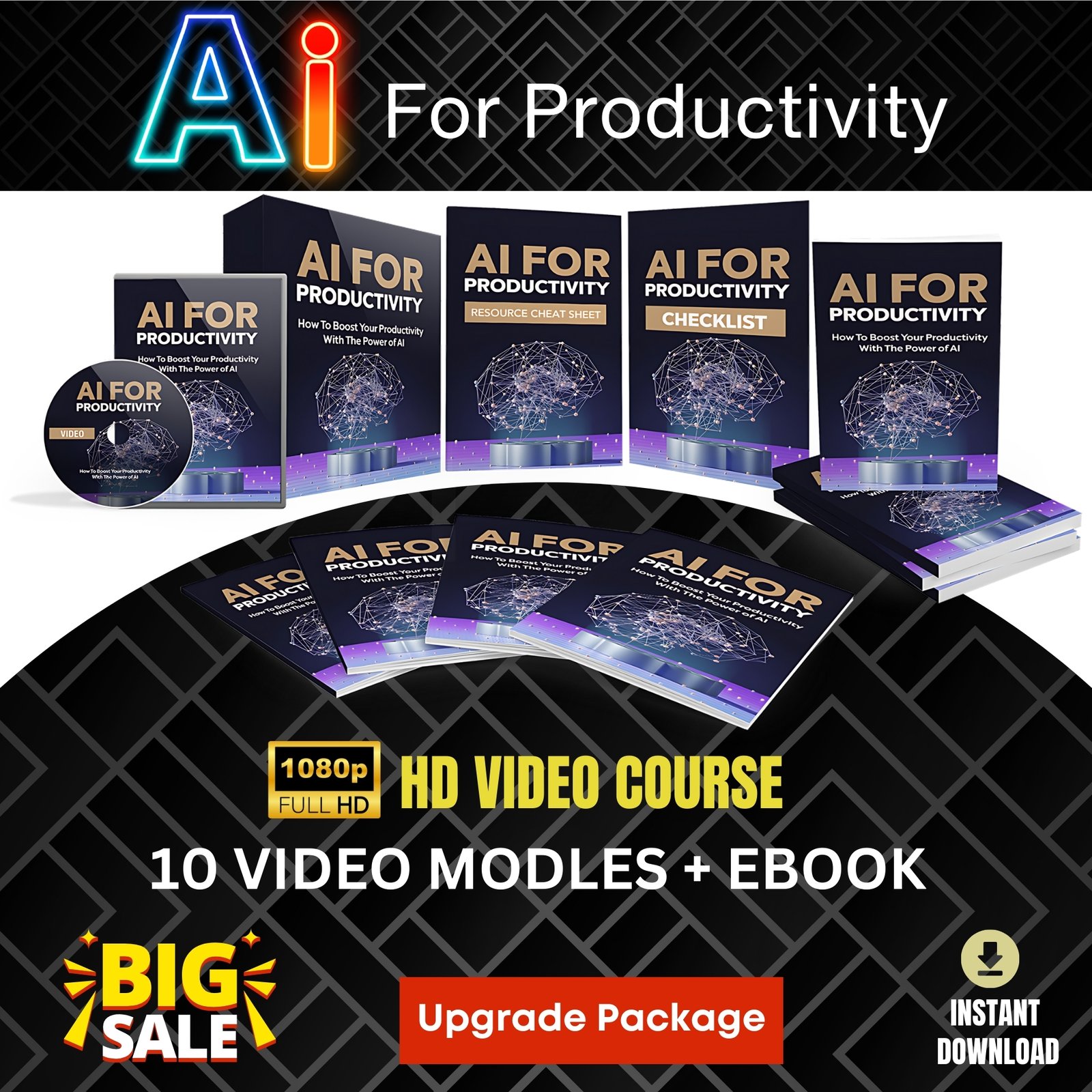 AI For Productivity Video Course (Upgrade Package) + BONUS Ebook - Image 2