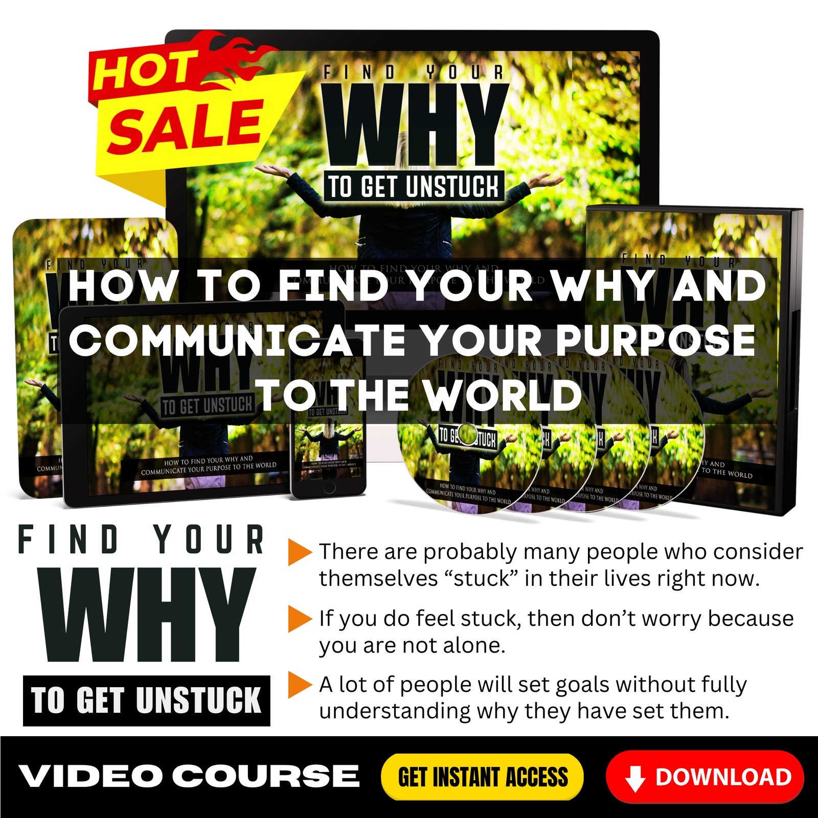 Find Your Why To Get Unstuck Upgrade Package (Video Course)